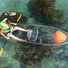 충격 방지 명확한 플라스틱 카누, 3.25 x 0.8 x 0.3m 편평한 바닥 노 젓는 보트